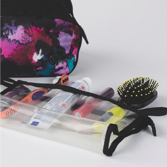 NWT lululemon don’t sweat it kit in Midnight Bloom Black Deep Fuschia - Picture 3 of 5